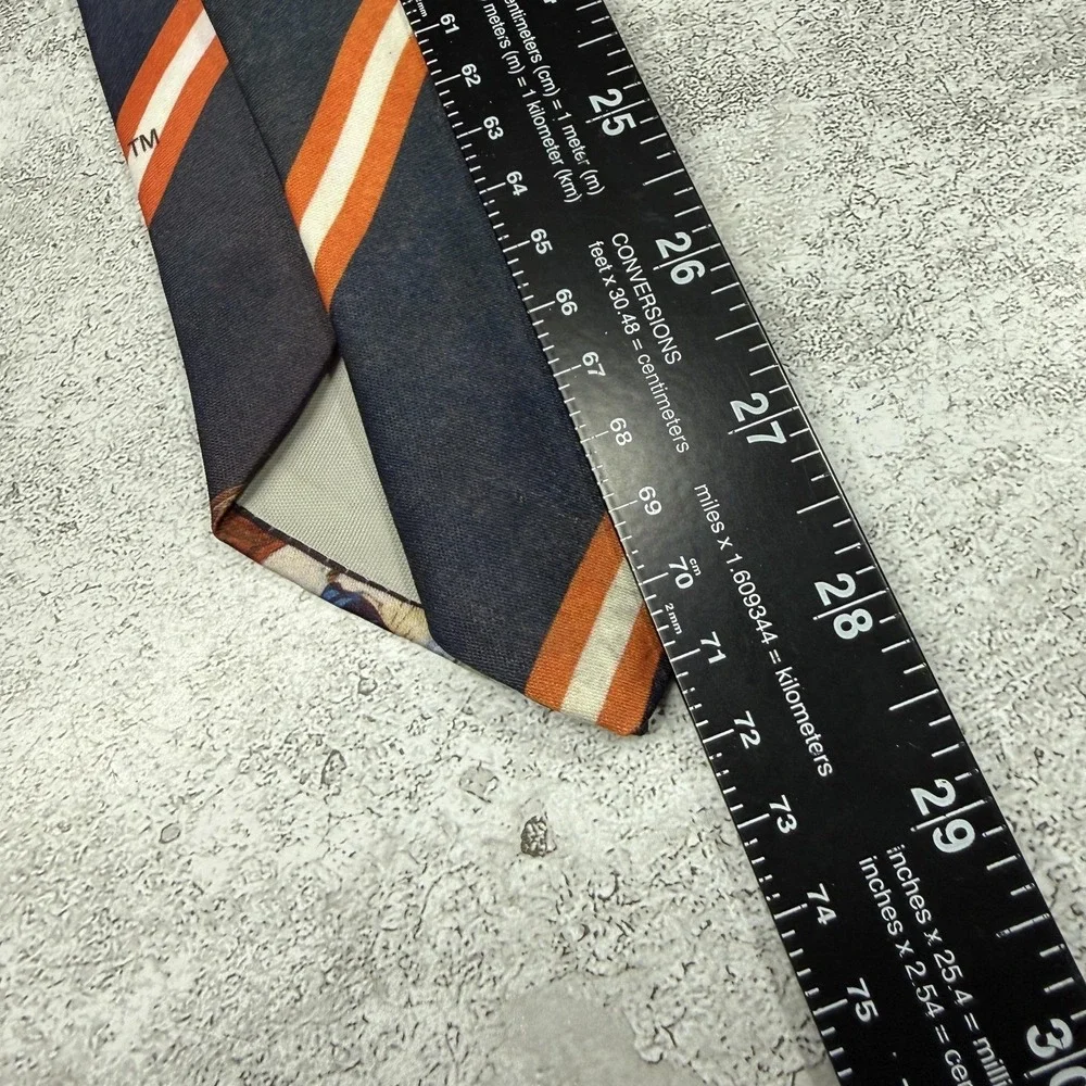 Vintage Ralph Marlin Polyester‎ Tie Mens One Size Blue Chicago Bears Necktie 90s